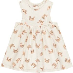 Rylee + Cru Cream Layla dress in crabs